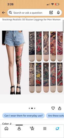 Fake tattoo stockings