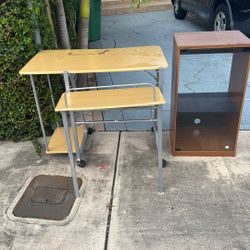Free Used Desk And Stereo Case