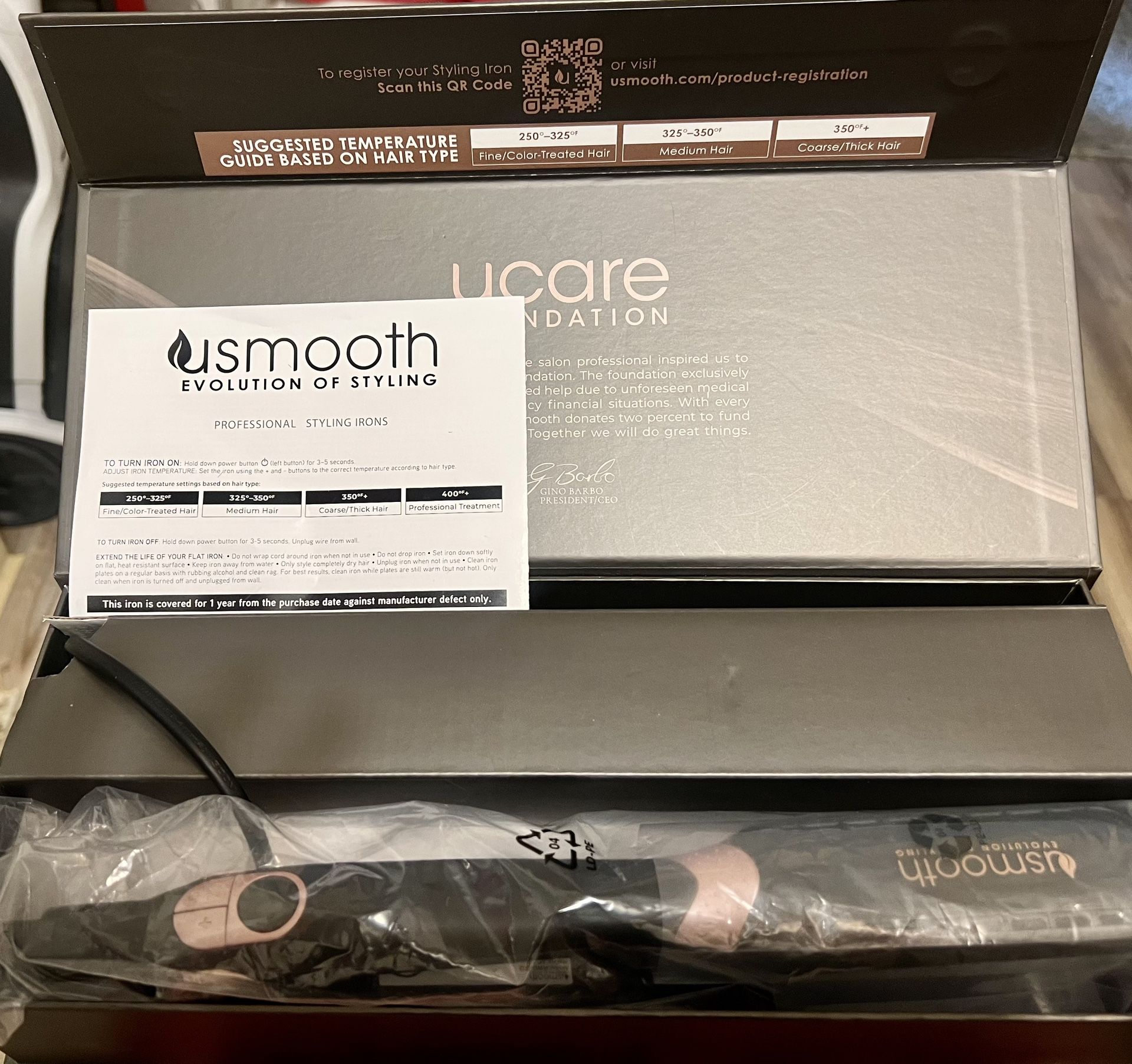 2 Usmooth flat iron