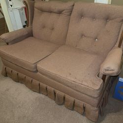 Pink loveseat