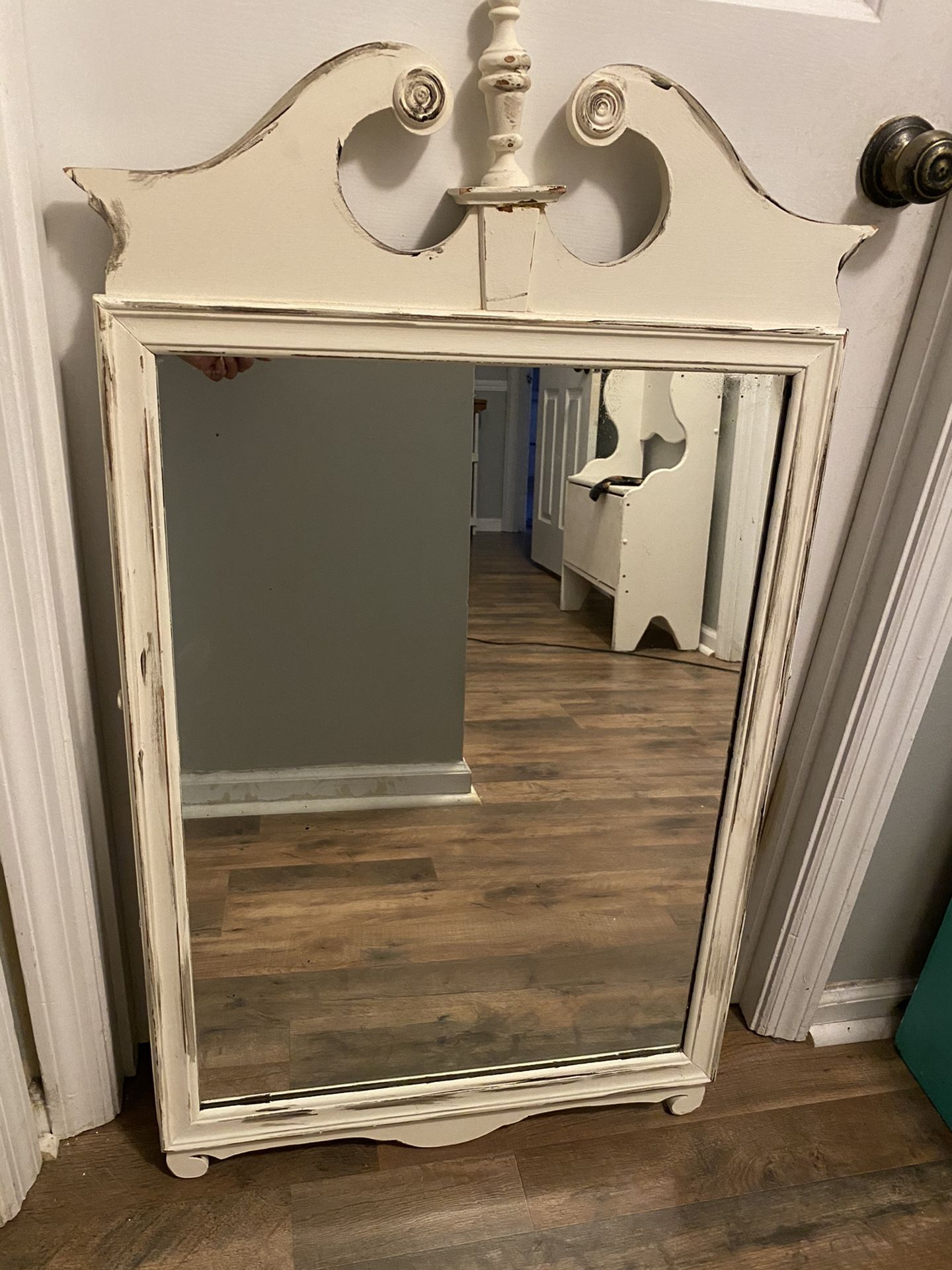 Antique White Mirror
