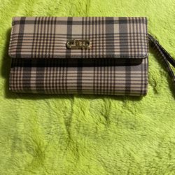 Brown Striped Wallet New 
