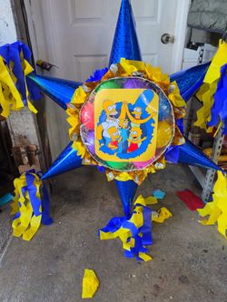 THE SIMPSONS star pinata with balls CUSTOM PRINT