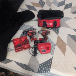 Milwaukee Drill and Impact Set