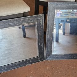 Two Matching Picture Framed Mirrors