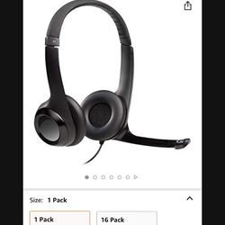 Logitech H390 Wired Headset, Stereo Headphones with Noise-Cancelling Microphone, USB, In-Line Controls, PC/Mac/Laptop - 
