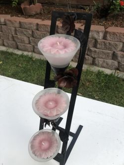 3 tier roses/flower candle holder