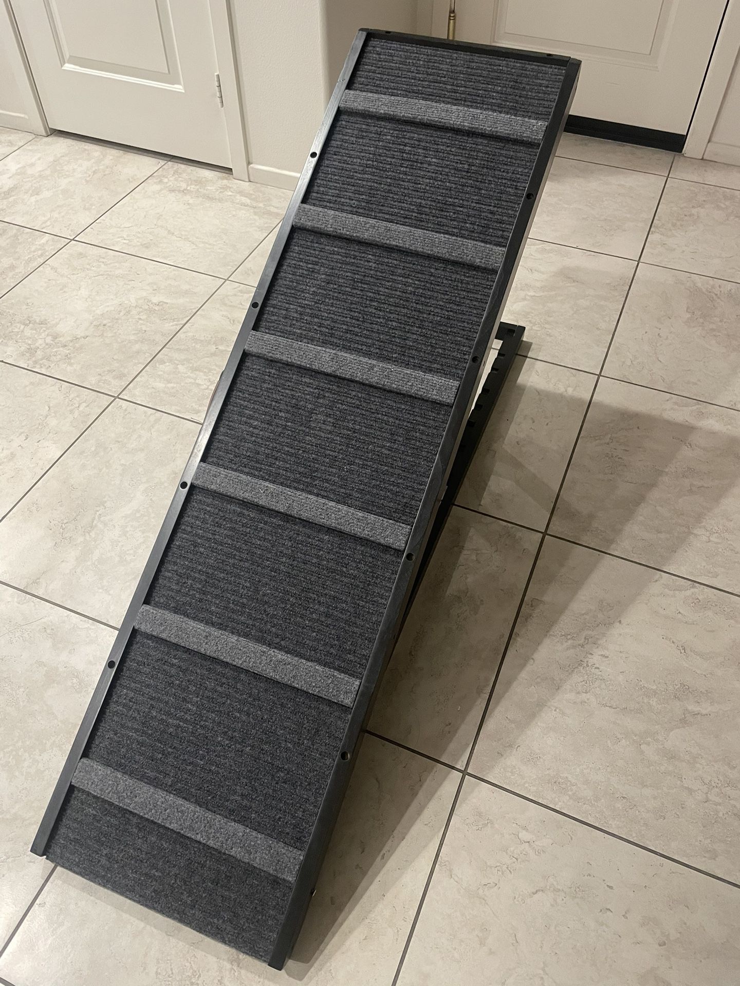Big size 58 in PETS Dog Ramp for Bed - Portable Ramp for Dogs, Folding Dog Ramp for All Breeds - Adjustable Wooden Dog Ramp for Couch, Car or Sofa