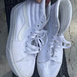 white  high top Vans