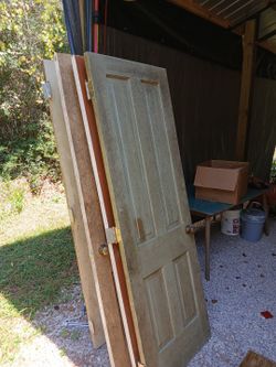 Solid Core Pine 4 Panel.doors 9 Total.45 Ea.
