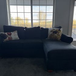 Blue/Grey Sofa With Chaise
