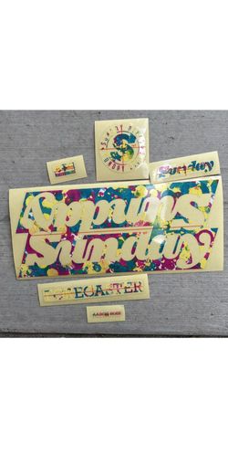 SUNDAY FORECASTER FRAME STICKER KIT Gloss Splatter BMX Bikes Sunday Odyssey Cult