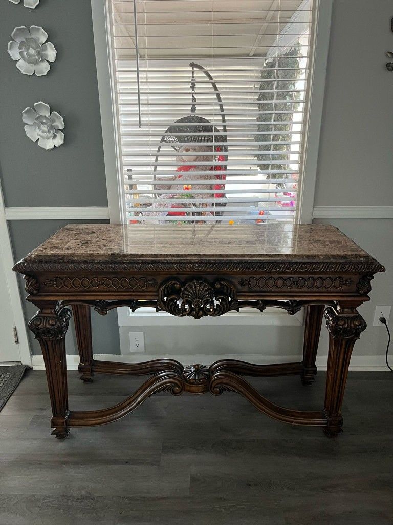 Marble Table And Glass Table 