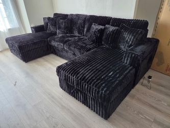 Brand New Doble Side Storage Chaise With Pull Out Bed, Wireless Charger $998