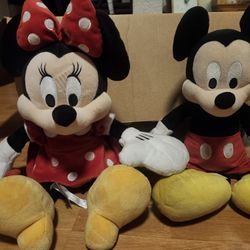 mickey and minnie plush 