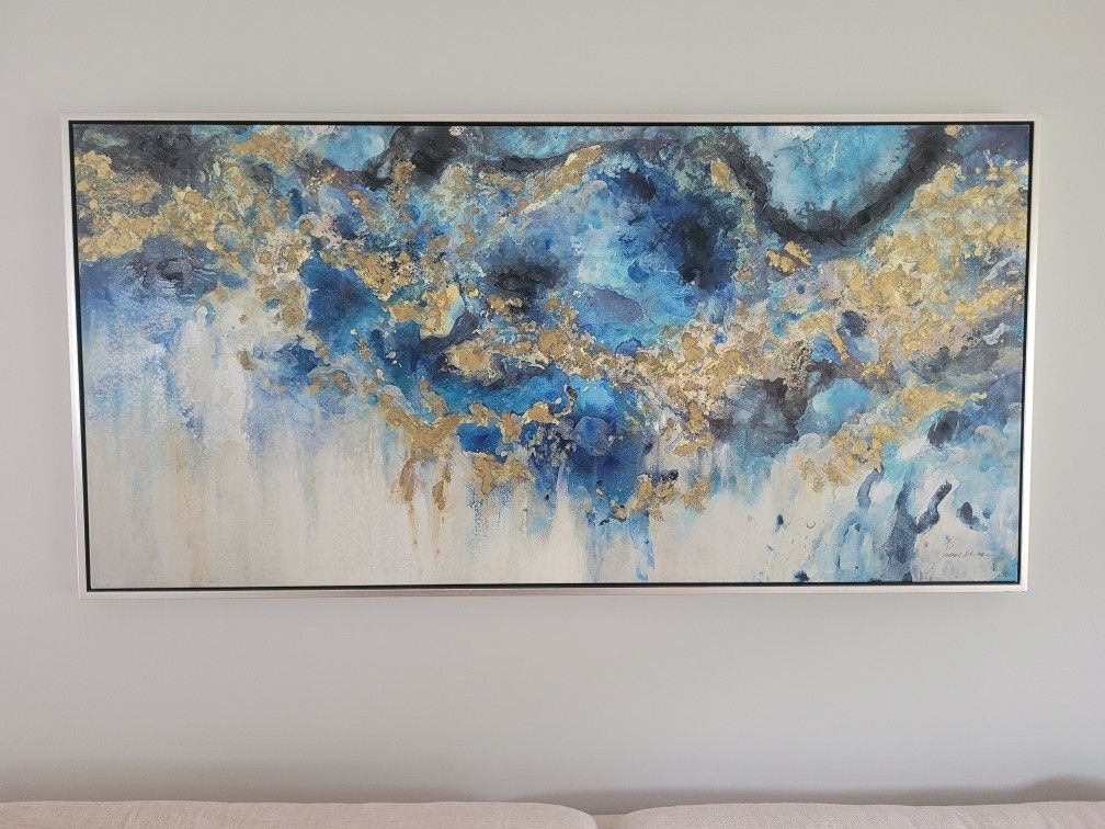 Blue and Gold Abstract Picture