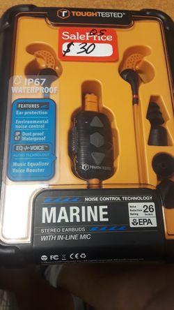 ToughTested waterproof stereo earbuds