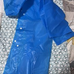 Kids Rain Ponchos, Portable Reusable Raincoats blue, size 6-12