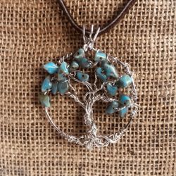 Hand Made Wire Wrapped Tree Of Life Necklace