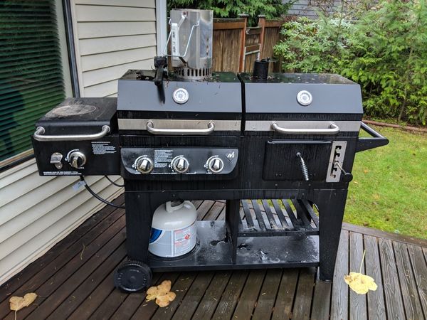 Combination Gas And Charcoal Grill Bbq With Propane Tank Combination Gas And Charcoal Grill Bbq With Propane Tank Starter