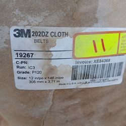 3M ALUMINUM OXIDE 12"x146" sanding belts p120 grade  $40