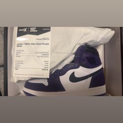 Men’s (US 7) Air Jordan 1 Retro High OG Court Purple/White-Black