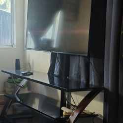 Samsung 55"  Tv ,  Glass TV Stand