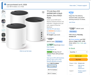 🛜 TP-Link Deco Wi-Fi 6 Mesh System (3-Pack)