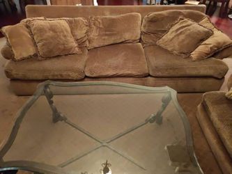 Free Bernhardt sofa and loveseat plus throw pillows