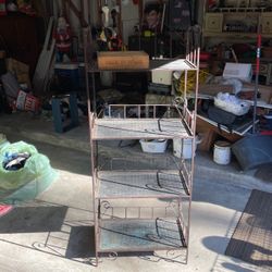 Iron Metal Shelf Unit Free Standing 