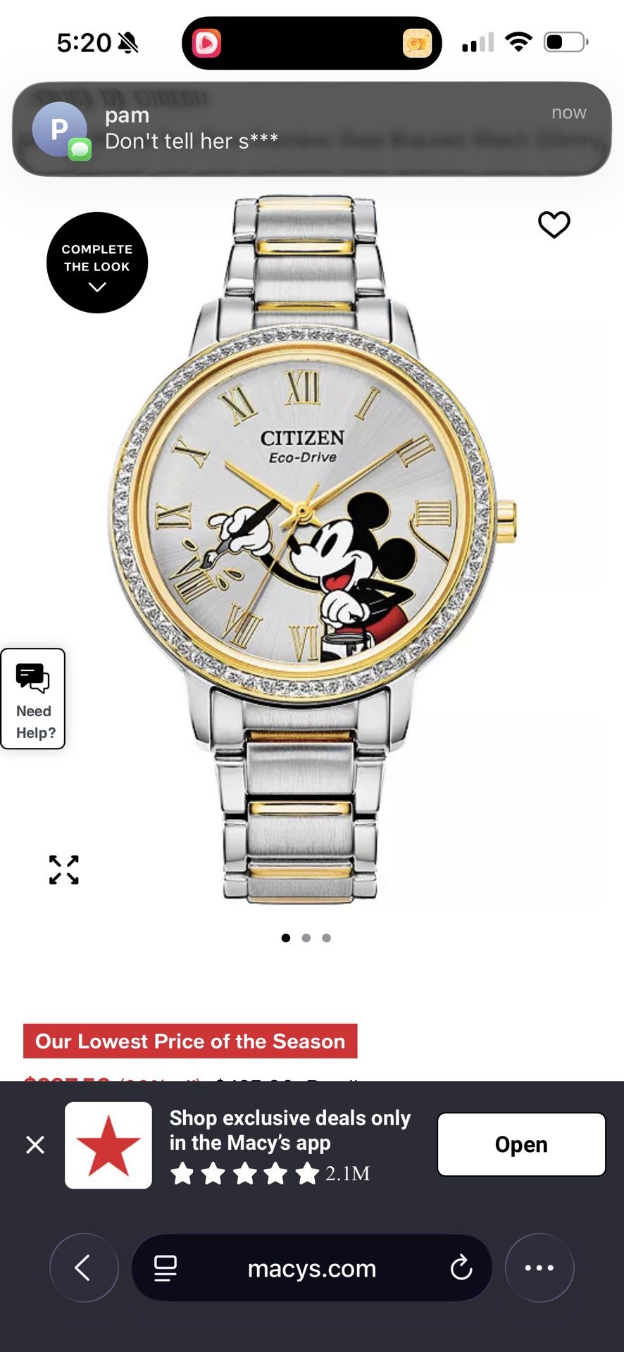citizen disney watch for women 