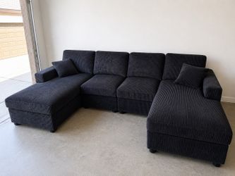 New! 🛋️ Jumbo Cloud Comfort U-Shape Sofa Sectional Couch $10 Down