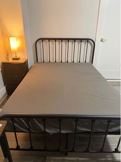 Full-size metal bed frame