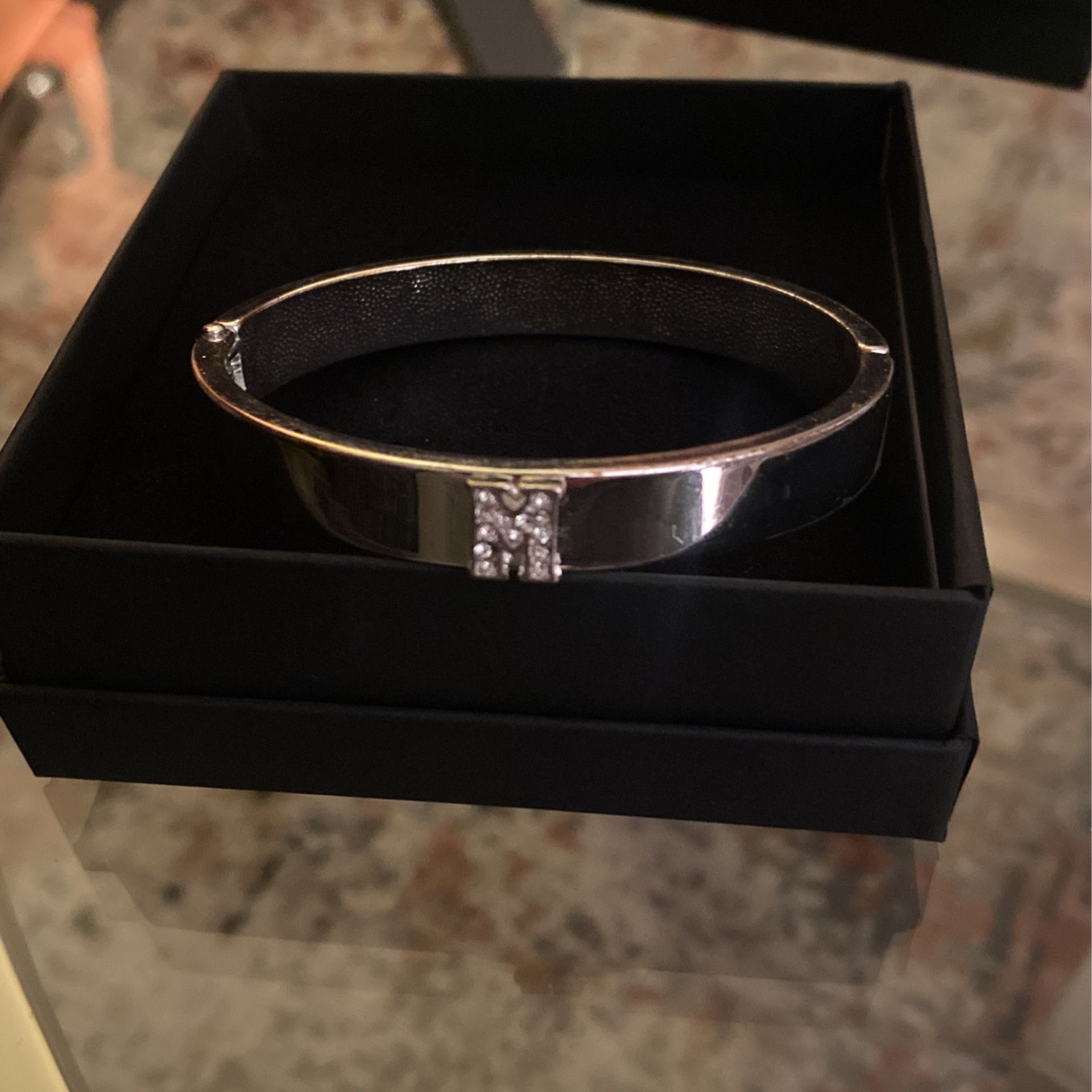 Silver Bracelet With Letter M
