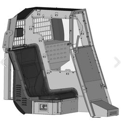 FORD F150 SINGLE CELL WITH PASSENGER SIDE VERTICAL WINDOW GUARD AND SQUARE-HOLE PUNCH PARTITION