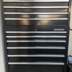 Husky 40 in. W 10-Drawer Tool Chest and Cabinet Set