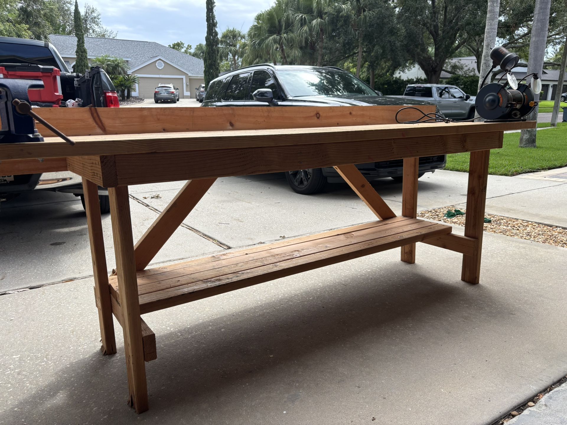8ft Wooden Work Bench