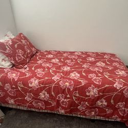 Twin Bed, Mattress And Box Spring