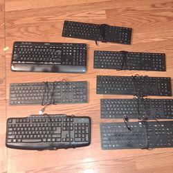 Wired Keyboards $5 Each / Logitech Wireless $10 – Take All $40