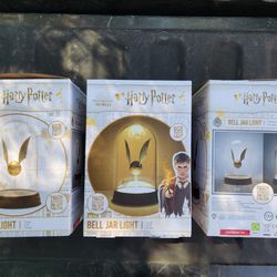 Harry Potter Golden Snitch Bell Jar Touch Light Quidditch Wizard BRAND NEW!!