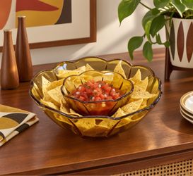 Mid Century Dip and Chip dish by Anchor Hocking