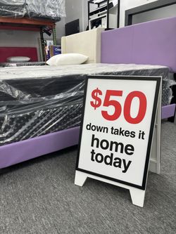 Full Size Purple Bed