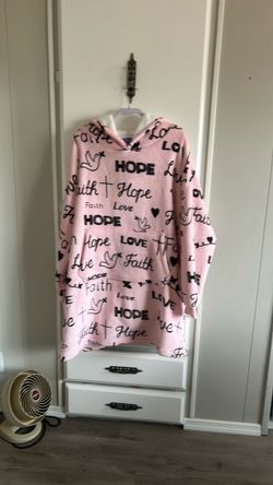 NEW!! Pink Fleece Oversized Hoodie Blanket Sweatshirt