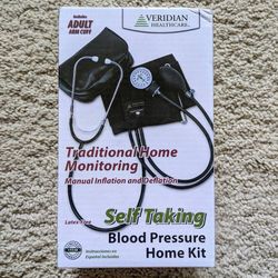 NEW Veridian premium adult aneroid sphygmomanometer blood pressure cuff with stethoscope