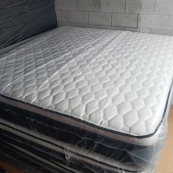 NEW KING PILLOW TOP MATTRESS AND BOX SPRING -- Also Available In All Sizes.