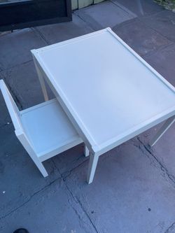 Kids Table 25” x 19” x 18”H and One Chair Used Condition $20 Firm on Price