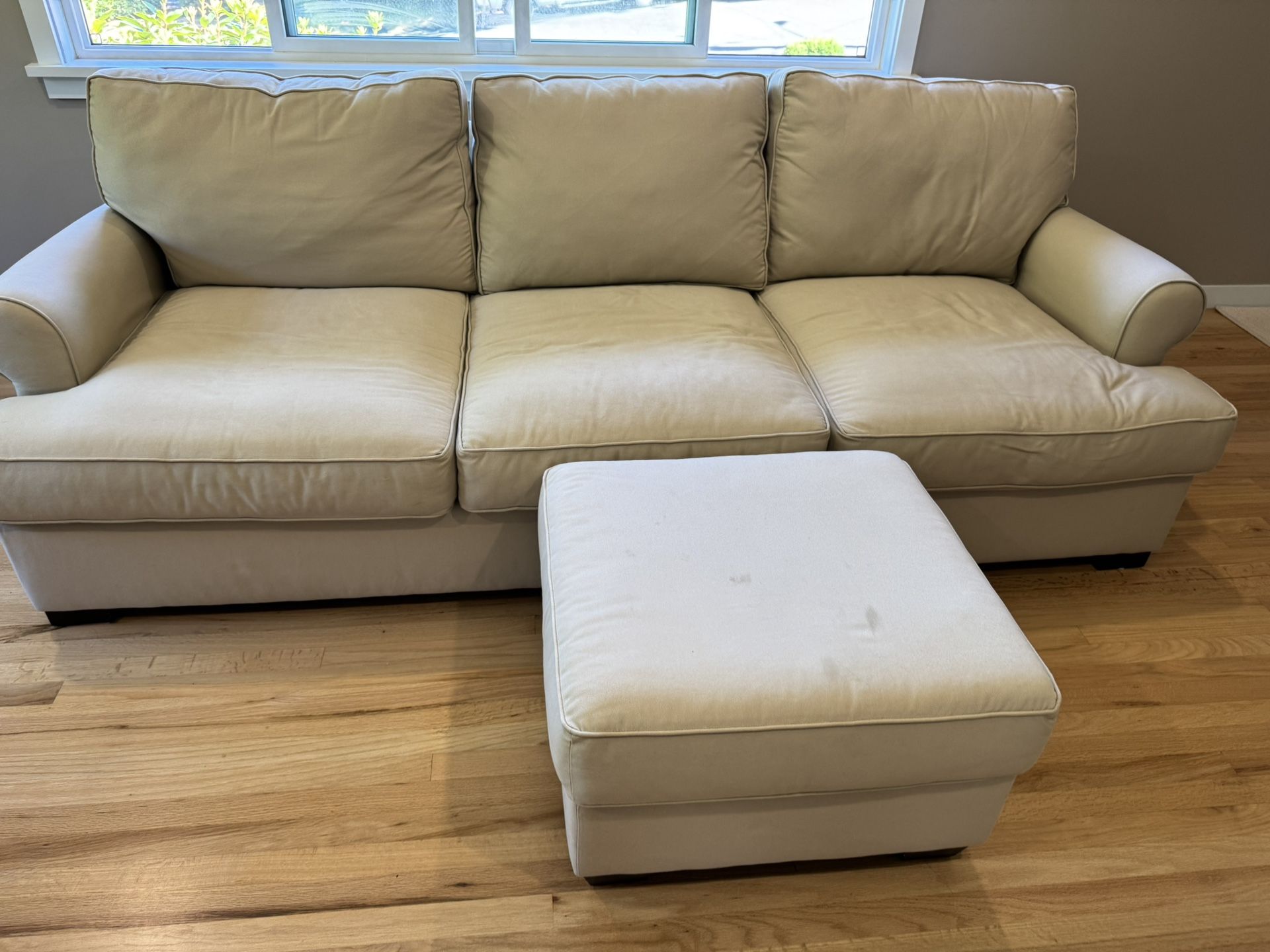 Pottery Barn Couch (sofa) With Ottoman