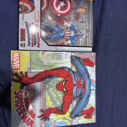 Mezco Spider-Man And Captain America Bundle