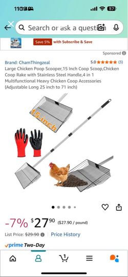 ChamThingzeal 4-in-1 Chicken Coop Poop Scooper Set