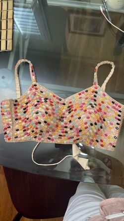 Beaded crop top small cup B